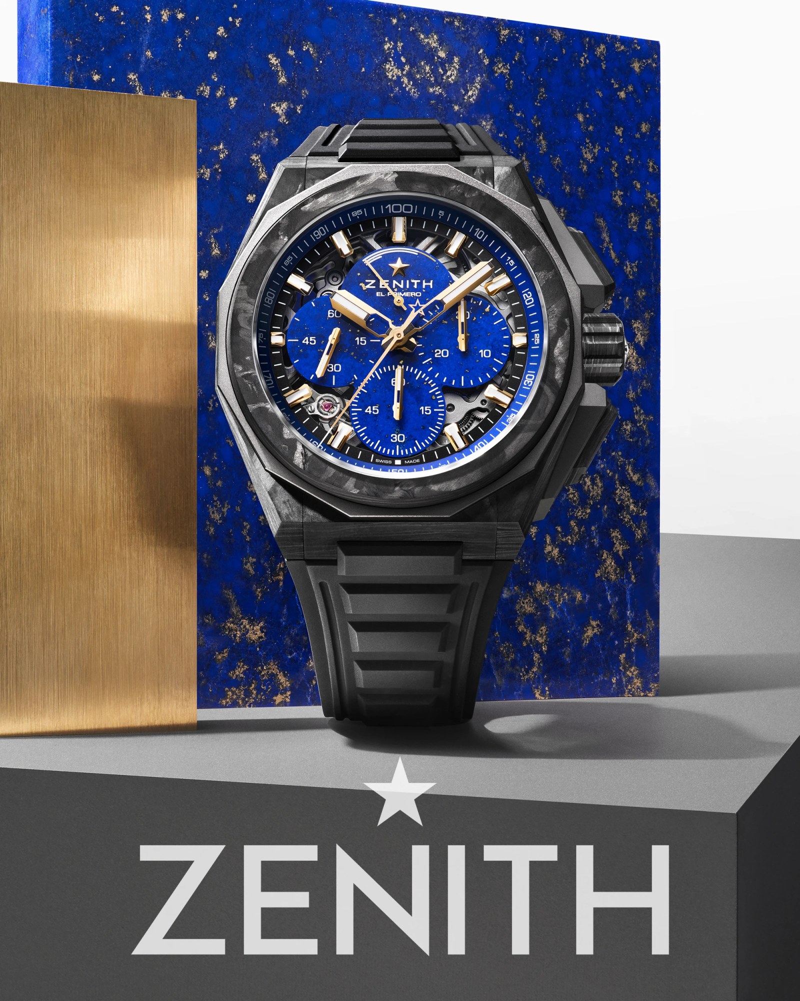 Zenith Puts Ancient Stone Inside a Carbon Chronograph