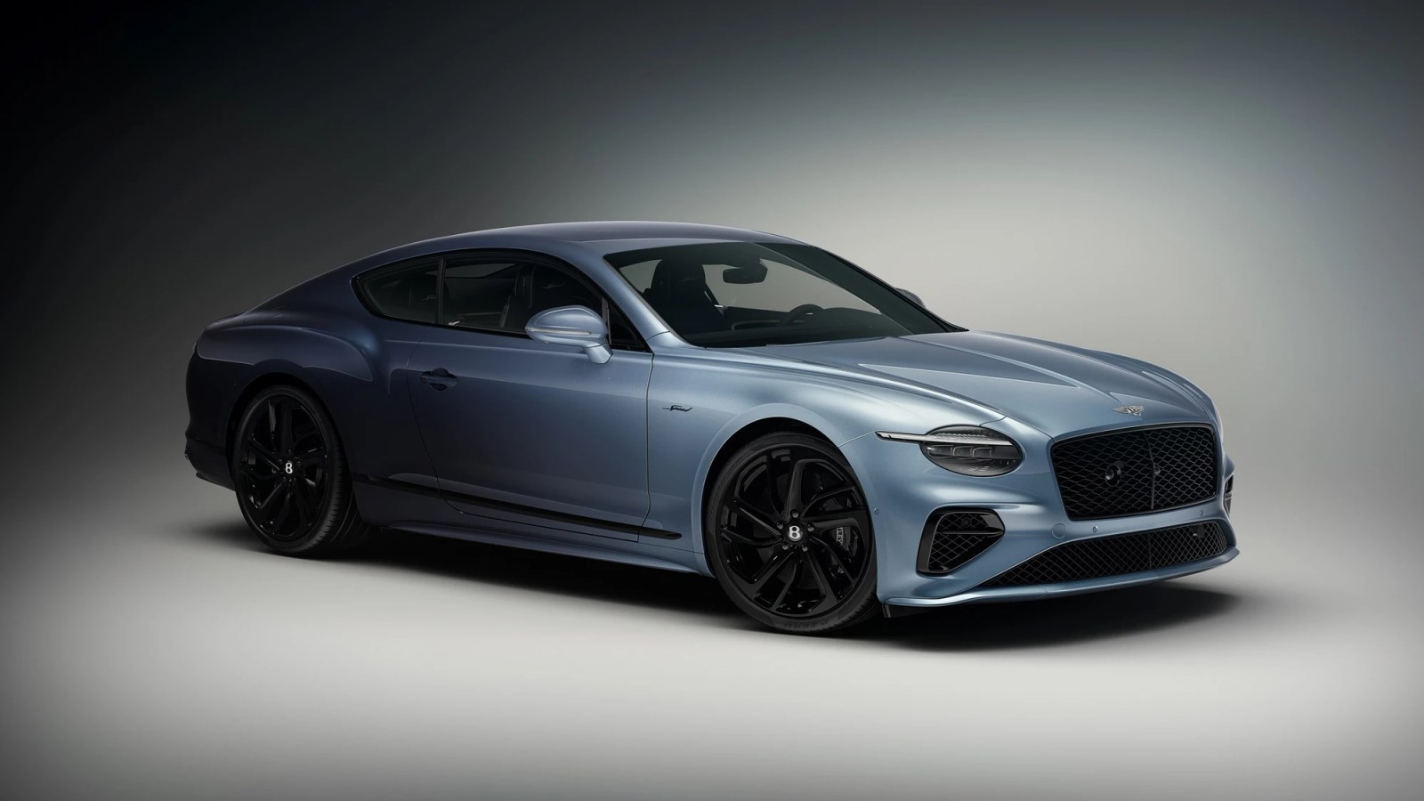 A Bentley Continental GT with the new dual racing stripe on the bonnet.