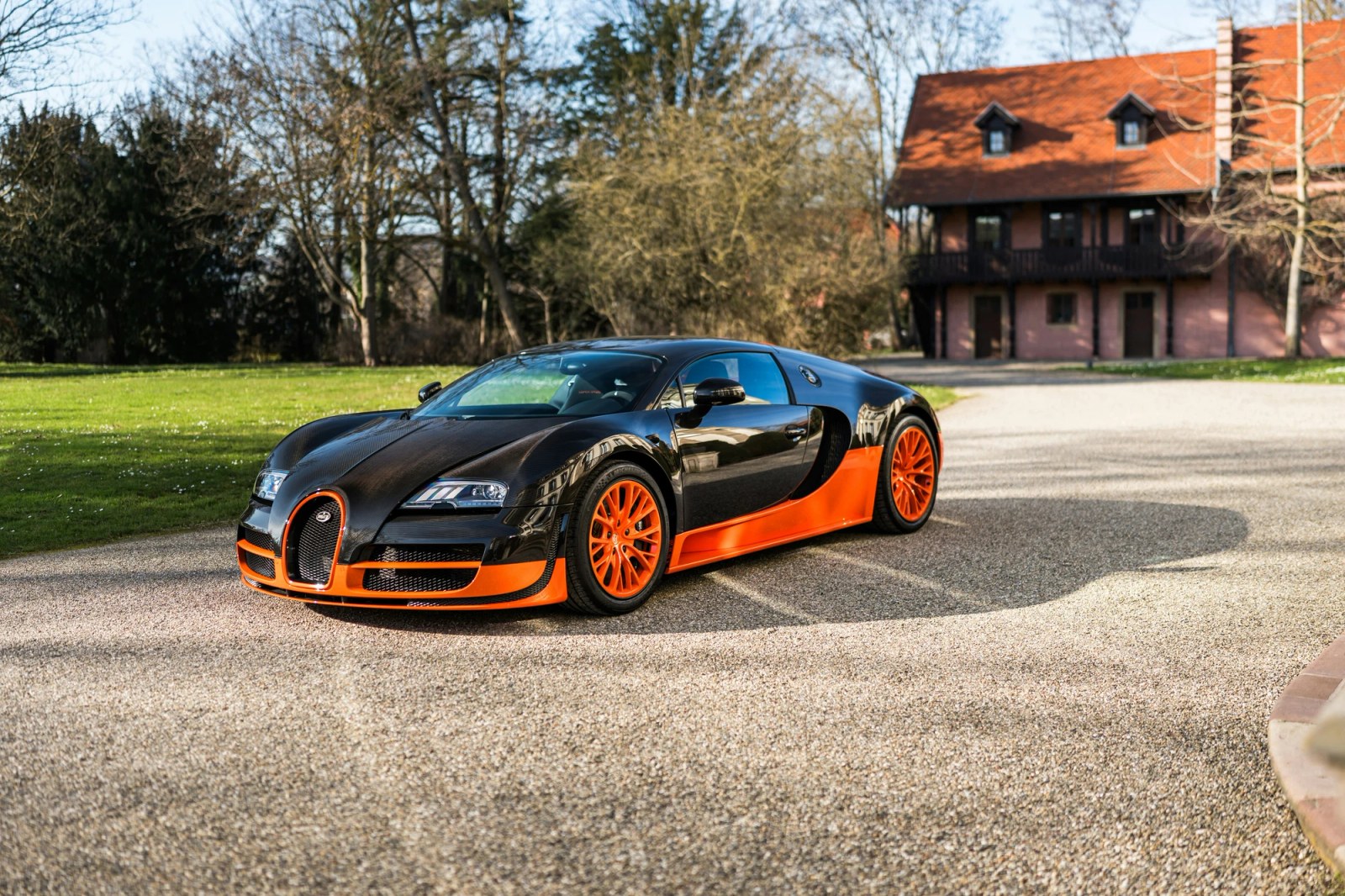 The fully restored Bugatti Veyron Super Sport, a symbol of modern engineering achievements.
