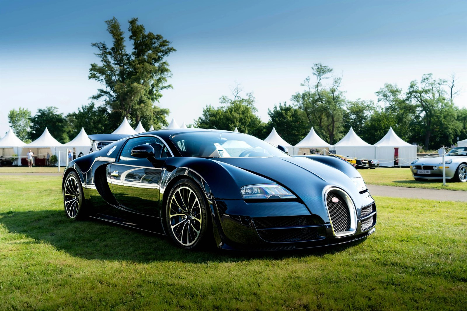 The Bugatti Veyron Super Sport presented to the jury at the concours in Mulhouse.