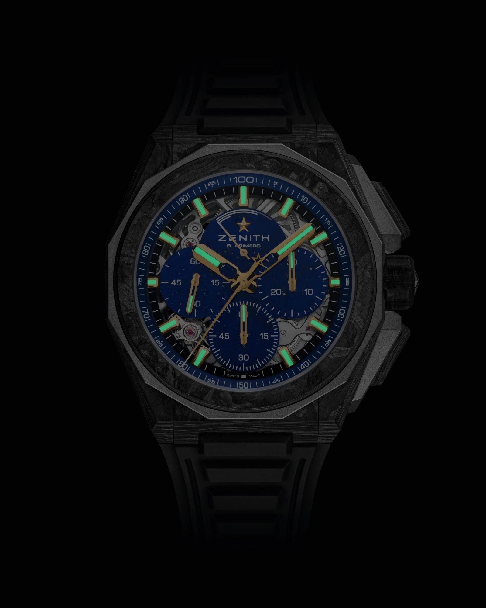 Zenith Puts Ancient Stone Inside a Carbon Chronograph