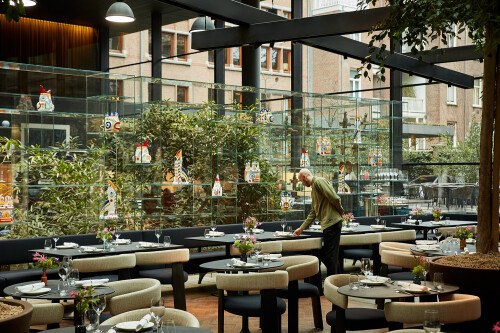 The interior of the new Ottolenghi restaurant in Amsterdam.