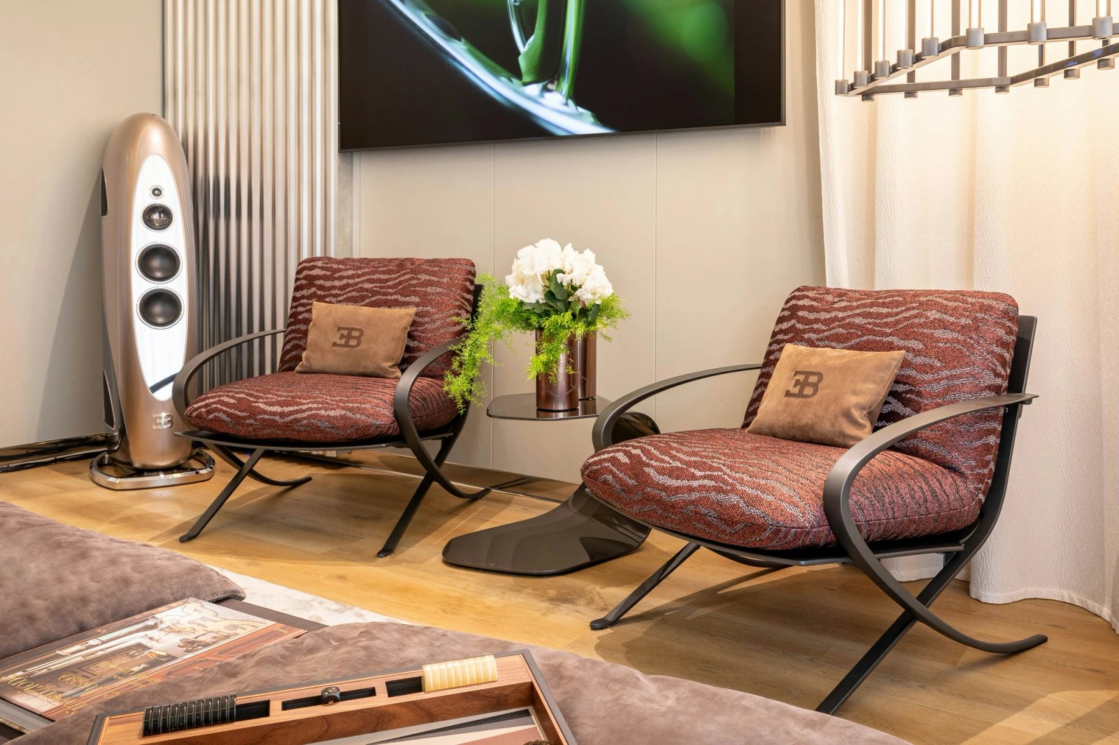 The interior of the Bugatti Home Atelier, where clients can personalize their furniture.