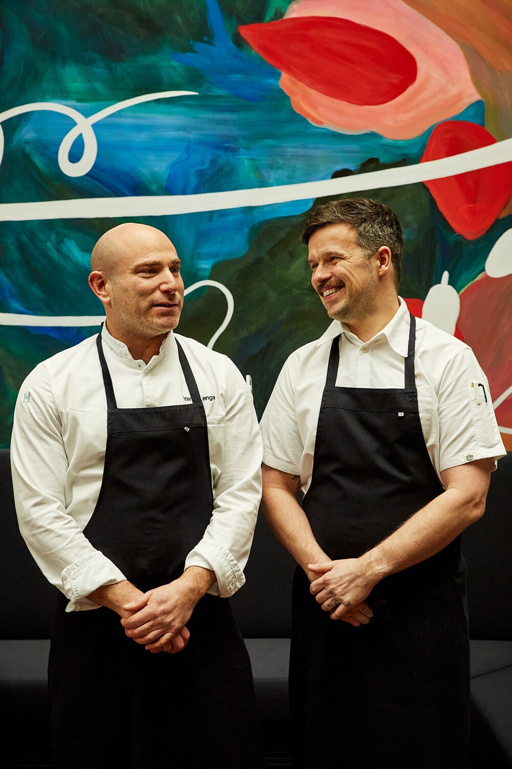 Chefs at work in the kitchen of the new Ottolenghi Amsterdam.
