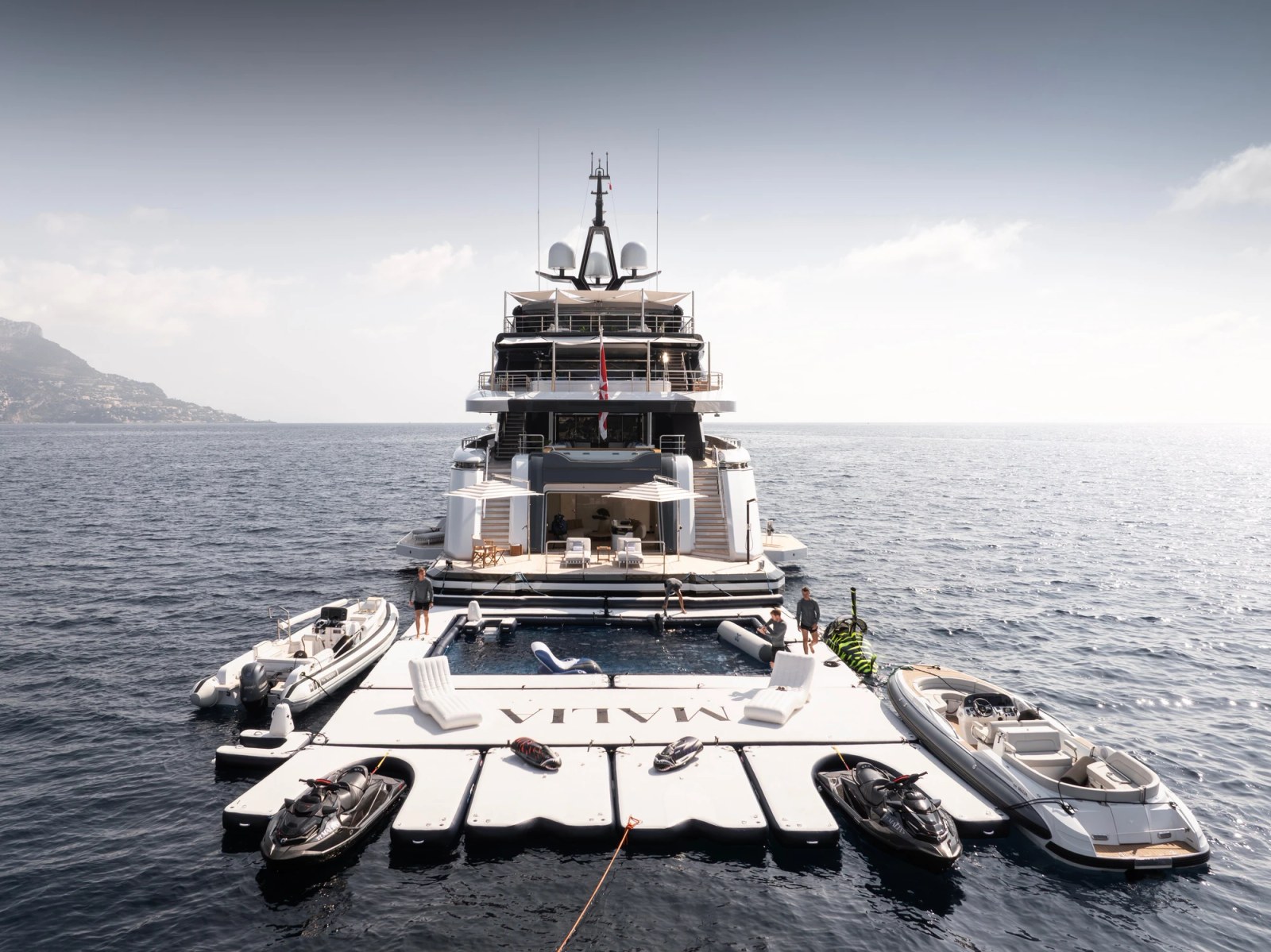 The 78m superyacht MALIA at sea