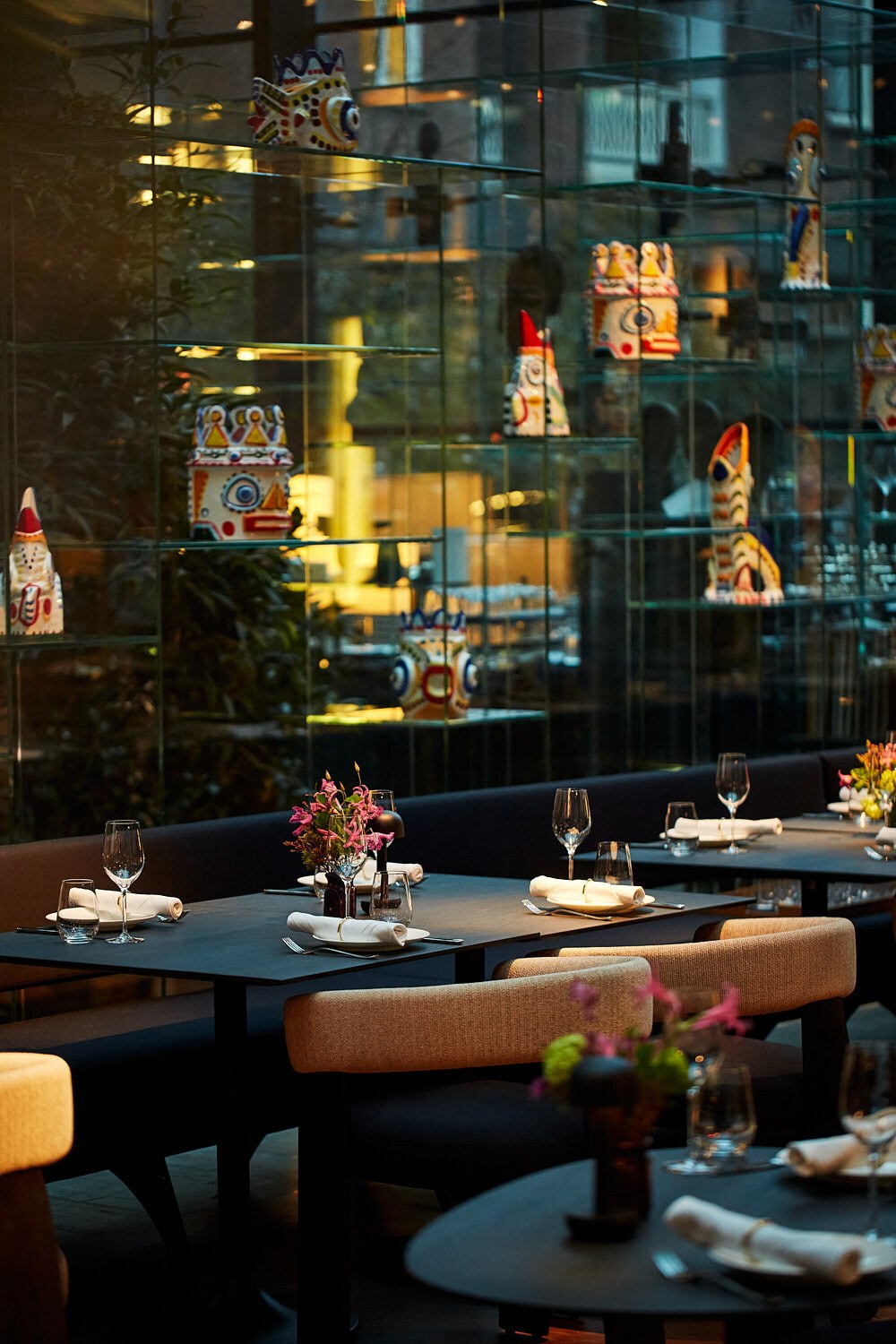 A view of the bar and seating area at the new Ottolenghi restaurant.