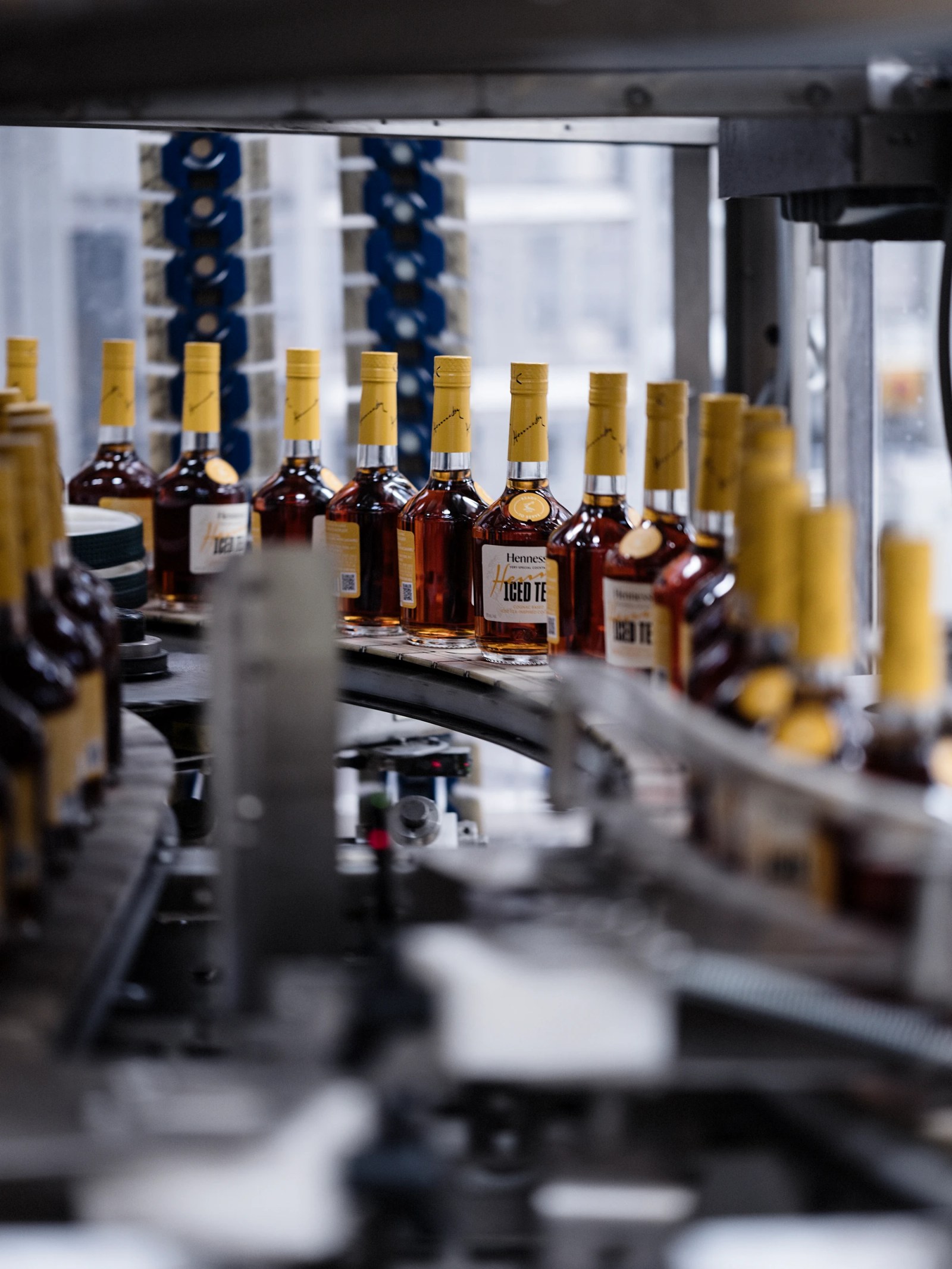 A close-up of a Hennessy ready-to-serve cocktail bottle.