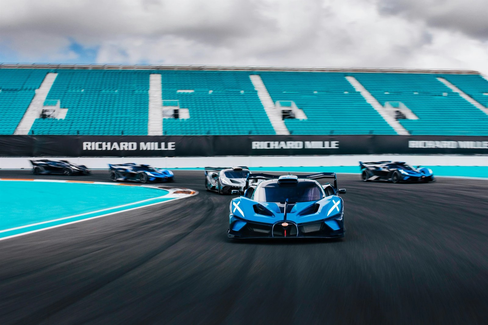 A driver feels the emotion of driving their Bugatti Bolide on track