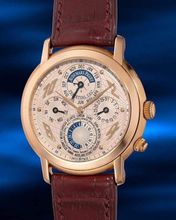 The modern dial of an Audemars Piguet Code 11.59 watch